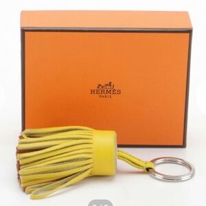 Hermes Yellow Tassel Key Holder